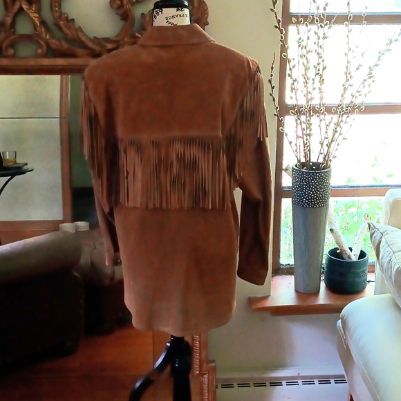 Brown suede western shirt - Picture 3 of 5